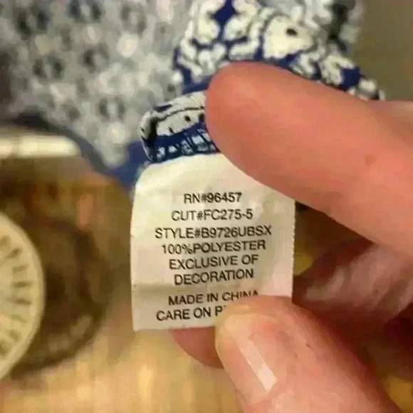 Eyeshadow Blue Paisley tunic, 1X - Picture 7 of 9